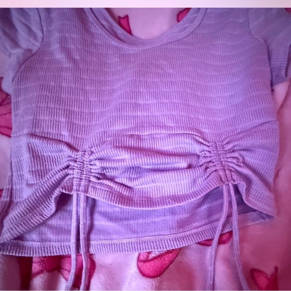 SO Kids Purple Ruched Top